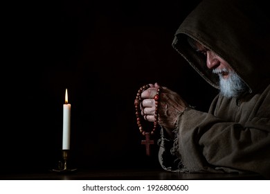 A Medieval Monk With Rosary