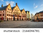 The medieval Roemer building housing the Town Hall in the center of Old town of Frankfurt am Main, Germany. Roemer is one of the city