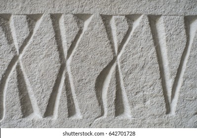 Medieval Roman Numerals Carved In Stone 