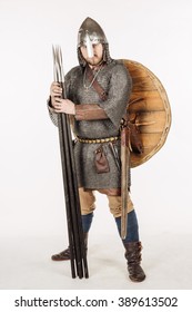 Medieval Slavic Soldier Standing Ready Fight Stock Photo (Edit Now ...