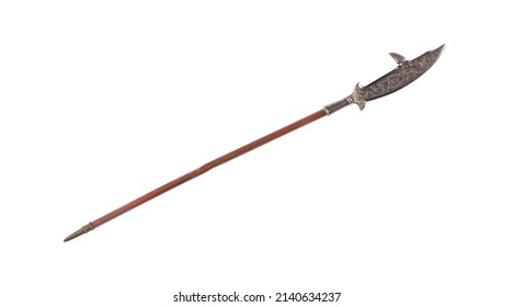 Medieval Spear Isolated On White Background Stock Photo 2140634237 ...