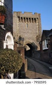 Medieval Street And Lewes Castle