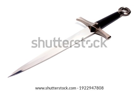 Medieval Sword Isolated on a White Background 