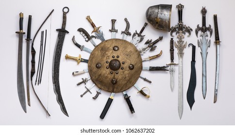 Medieval Swords And Shield, Ancient Weapons