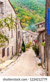 Medieval Village Of Bruniquel In Occitania, France