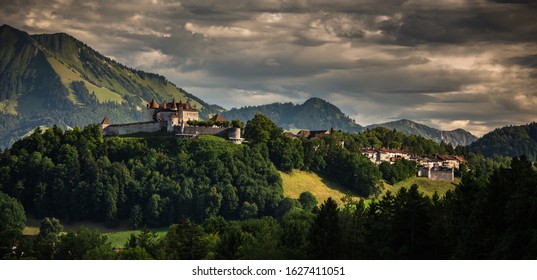 The Medieval Village Of Gruyeres, Switzerland