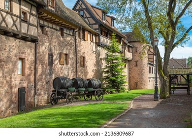 Medieval Wall Of Riquewihr Village, Alsace, France