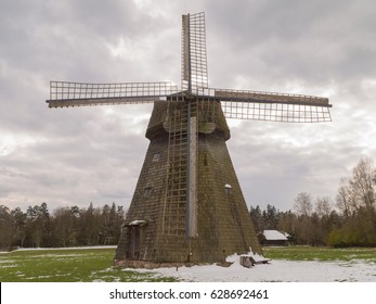 Medieval wooden windmill
