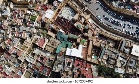 Medina Of Fez In Morocco In Aerial View