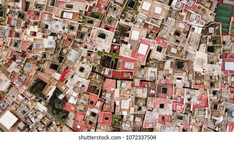 Medina Of Fez In Morocco In Aerial View