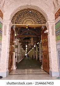 Medina. Saudi Arabia. 15 March 2022. One of the main gates to the holy mosque in Medina which is called masjid nabawi.