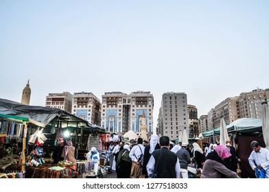 Medina Saudi Arabia June 7 2016pilgrims At The Nabawi Mosque At Medina Medina Saudi Arabia June 7 2016pilgrims At The Nabawi Mosque At Medina