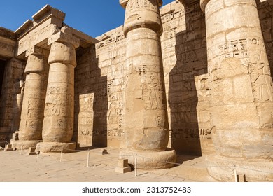 Medinet Habu temple in Luxor, Valley of King, Egypt - Shutterstock ID 2313752483