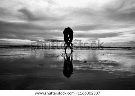 Similar – Image, Stock Photo stopped Stand Beach Ocean