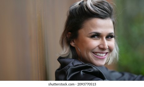 Meditative Young Woman 30s Portrait Face Close-up Thinking About Life