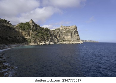 Mediterranean Blue Sea in Spain with mountains - Powered by Shutterstock