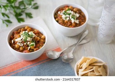 Mediterranean Chickpea And Lentil Chili Curry