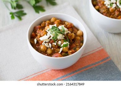 Mediterranean Chickpea And Lentil Chili Curry