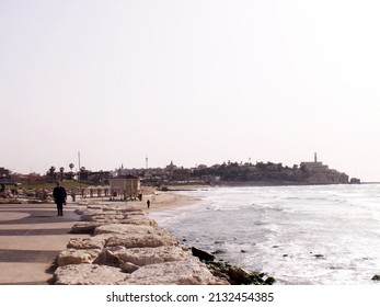 Mediterranean Coast In Tel Aviv, Early Spring, Waves, Travel, Vacation