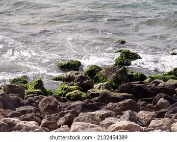 Mediterranean Coast In Tel Aviv, Early Spring, Waves, Travel, Vacation