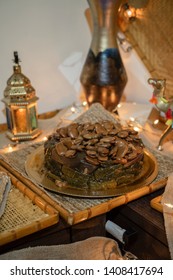 Mediterranean Food - Grape Leaves Rolled On Rice With Stuffed Eggplant With Rice Too And Beans, Known In Turkey And Syria As Yaprak And As Dolma In Iraq And Persian Gulf Area.