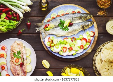 Mediterranean Food, Traditional Egyptian Fish Dish 