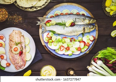 Mediterranean Food, Traditional Egyptian Fish Dish 