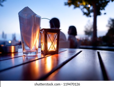Mediterranean Restaurant Table - Dinner table outdoors
