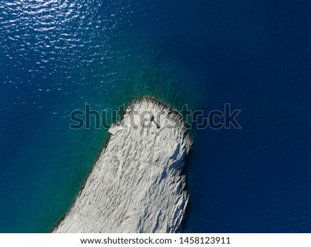 Similar – Image, Stock Photo Aerial Drone View Of Concrete Pier On Turquoise Water At The Black Sea