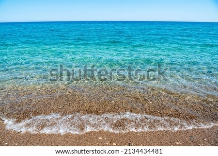 Mediterranean sea at Cirali beach in Antalya province of Turkey.