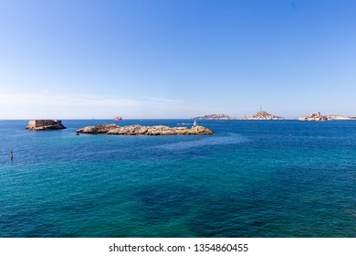 The Mediterranean Sea And The Château D'If, Marseille