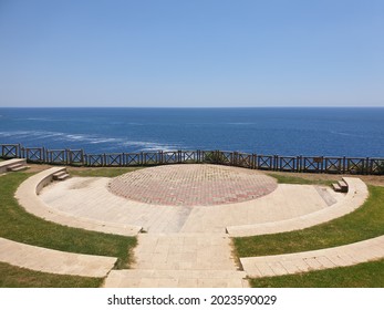 Mediterranean Sea Saw From Duden Park In Antalya