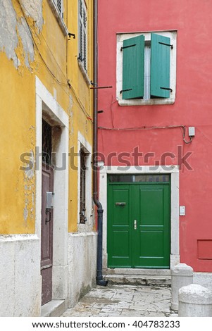 Similar – Bosa, colourful alley