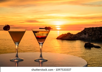 Mediterranean Sunset Cocktails