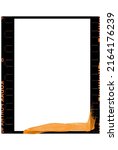 Medium format color film frame. Blank large format blank film negative or picture frame, free photo space.