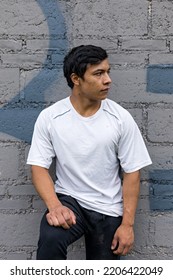 Medium Shot Portrait Of A Young Athletic Latino Man