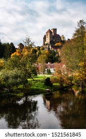 Medival Castle Above The Thaya River In Austria.