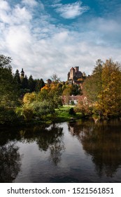 Medival Castle Above The Thaya River In Austria.