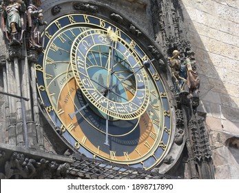 Medival Clock Tower In Prague