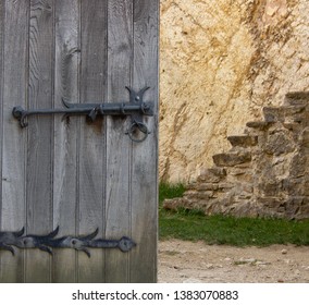 Medival Door In An Old Castle