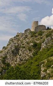 Medival Fortress In Drnis, Oldest Part Of The Settlement Dates Back To The Bronze Age. Archaeological Research Has Shown That Some Remains Can Be Placed In The Late Ancient Roman Times.