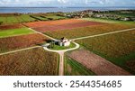 Medoc Landscape, Fishing cabins and wineries, Gironde, France