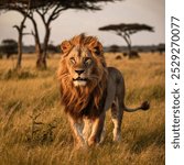 Meet the majestic male lion, the king of Africa