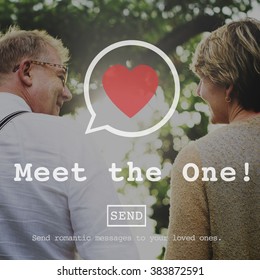 Meet The One Online Matchmaking Sign Up Concept