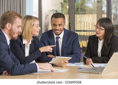 meeting of business people - Shutterstock ID 519699358