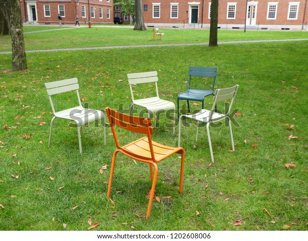 Meeting Chairs Harvard Square Stock Photo Edit Now 1202608006