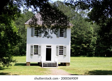 Meeting House Entrance At New Echota Cherokee Capital, Calhoun, Georgia, USA, 26.05.2016 