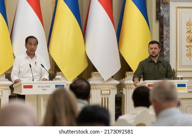 	
Meeting Of The President Of Ukraine Volodymyr Zelenskyi  With The President Of The Republic Of Indonesia  Joko Widodo In Kyiv, 29 June 2022