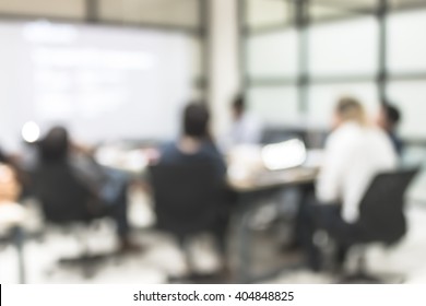 Meeting Room Blur Background Office People Group Working In Team Discussion