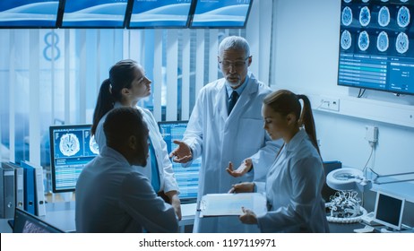 Meeting Team Medical Scientists Brain Research Stock Photo 1197119971 ...